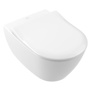 Комплект подвесной унитаз с крышкой Villeroy & Boch Subway 2.0, Direct Flush, крышка Slim Soft Close, белый